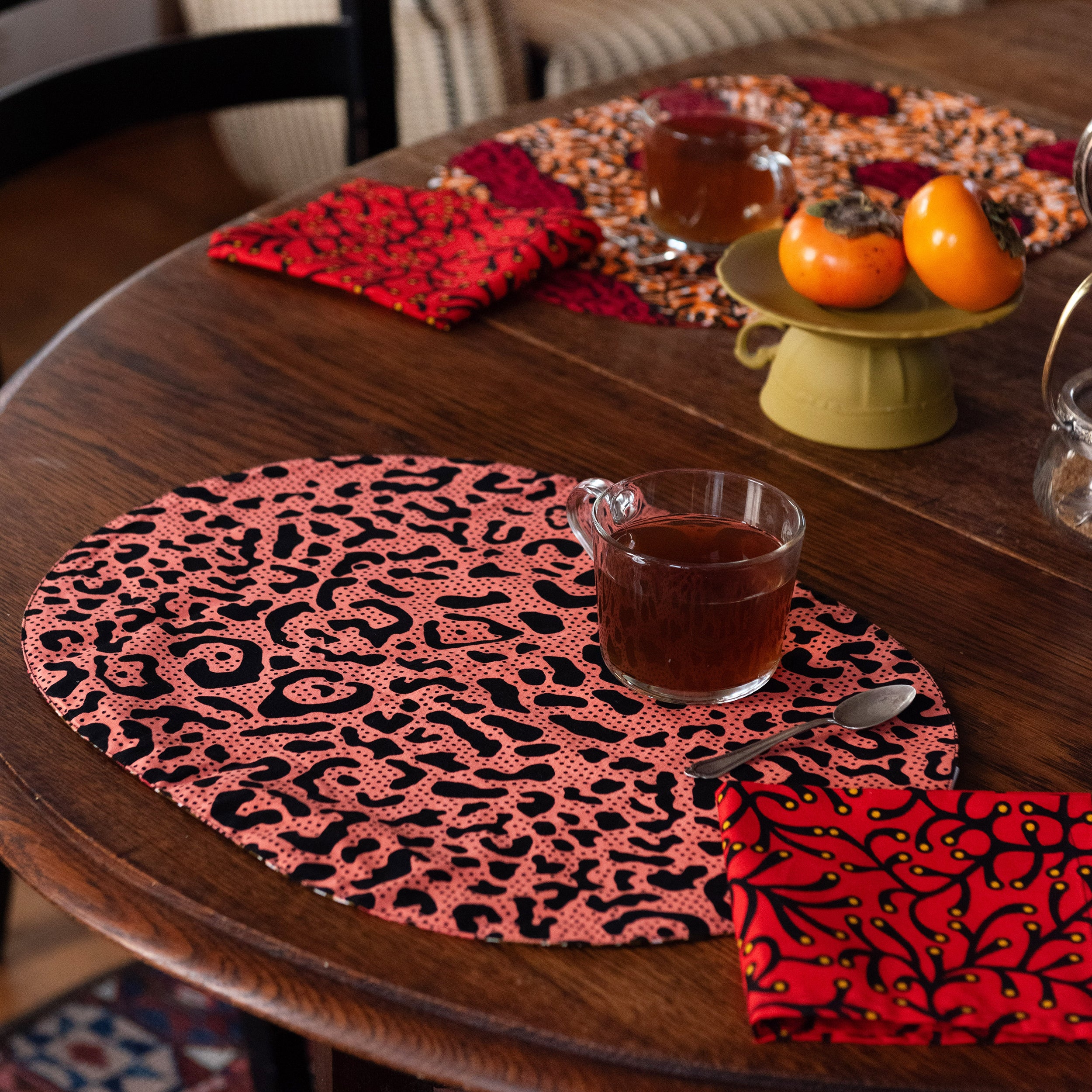 Double-sided Place Mat in Wax Pink Savannah