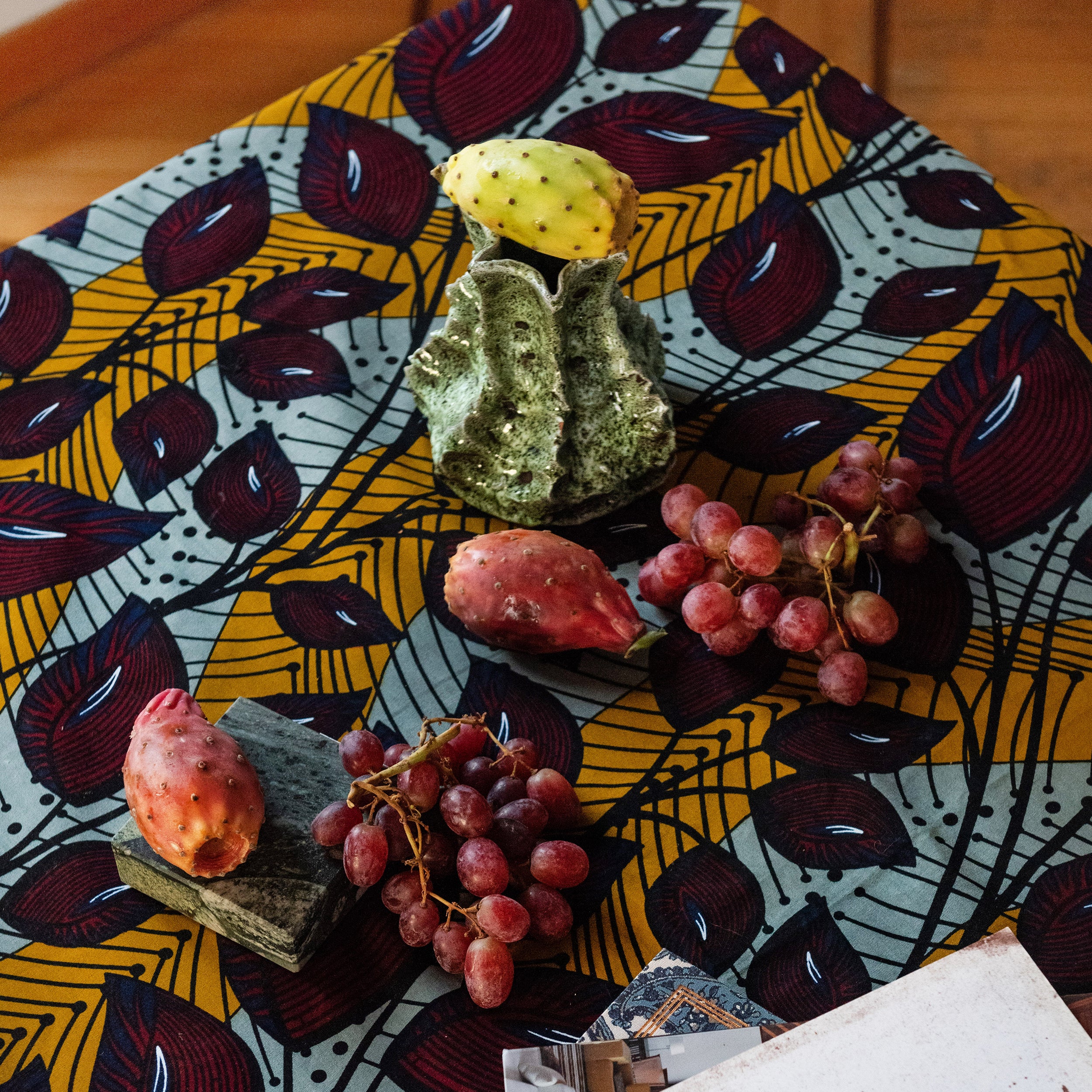 Tablecloth in Wax Autumn Dance