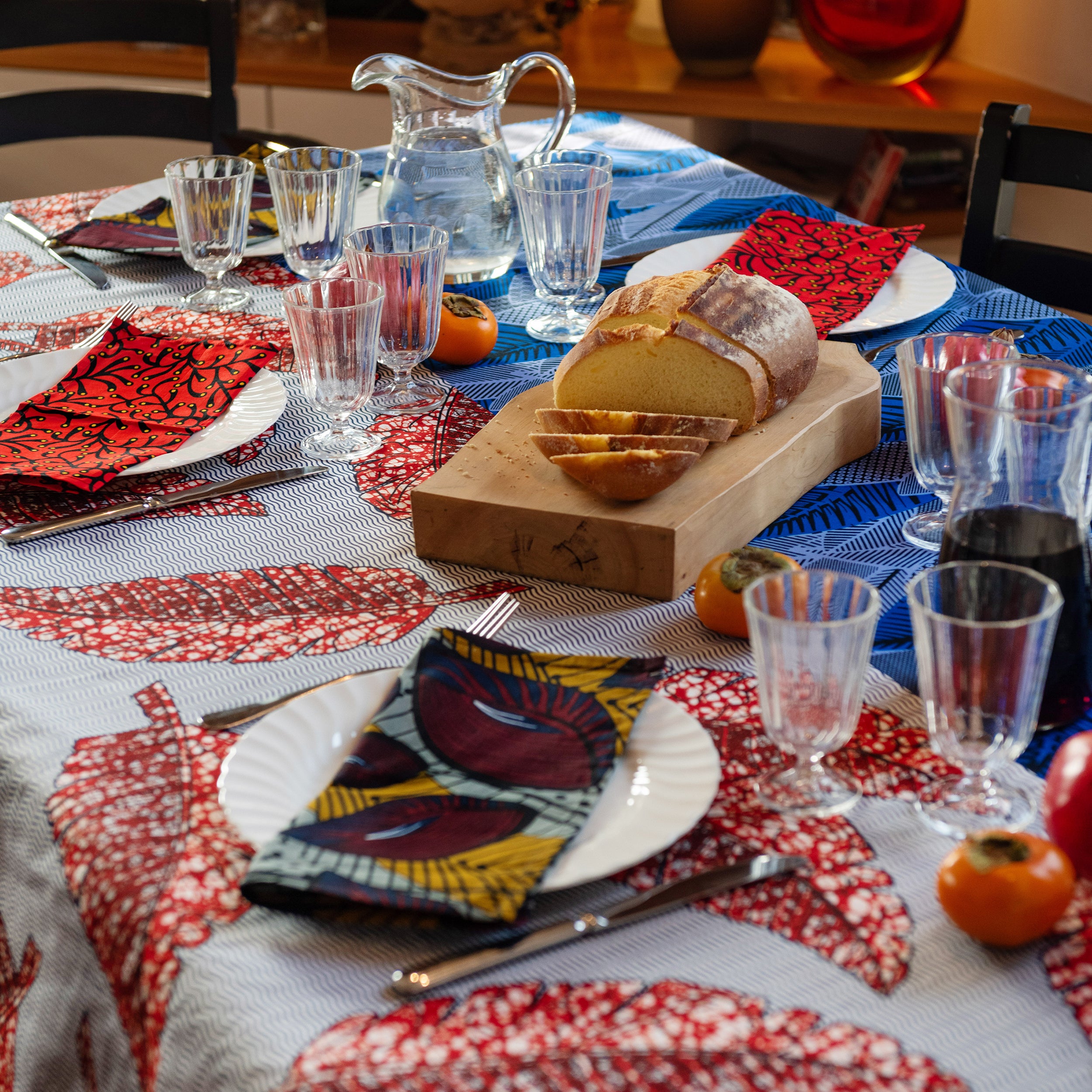 Bicolor Tablecloth in Wax Ice Charm