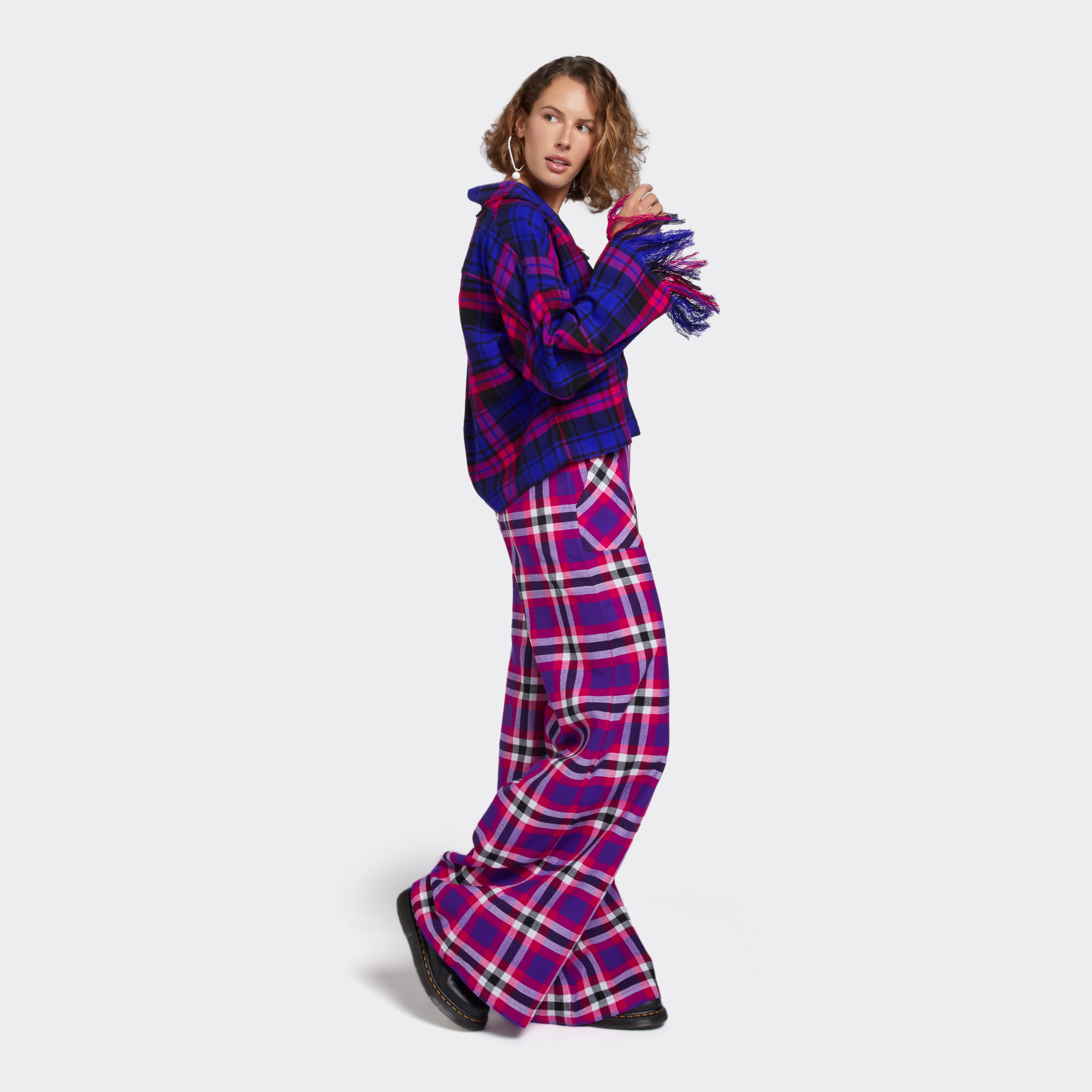 Palazzo Pants In Maasai Shuka Candy Maze