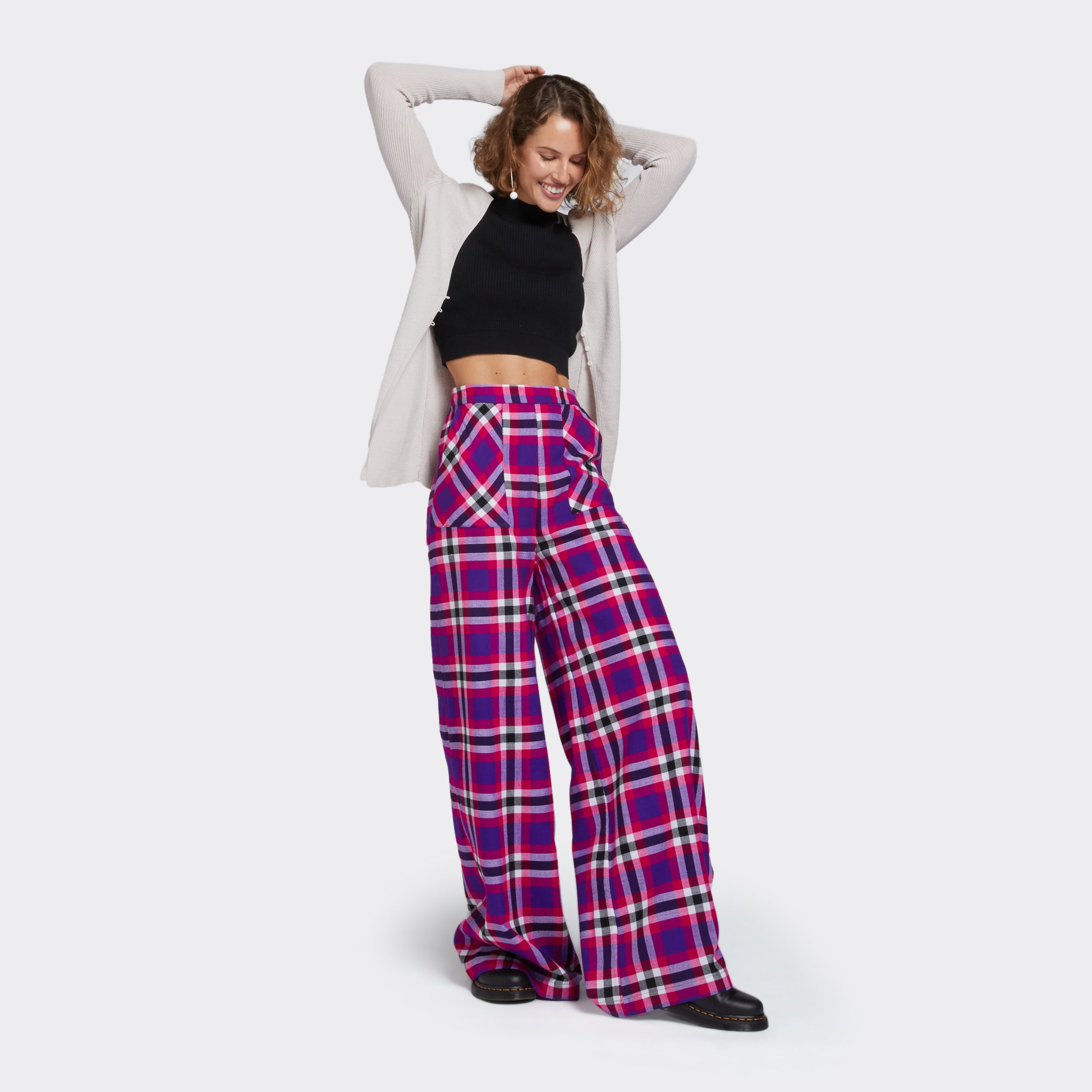 Palazzo Pants In Maasai Shuka Candy Maze