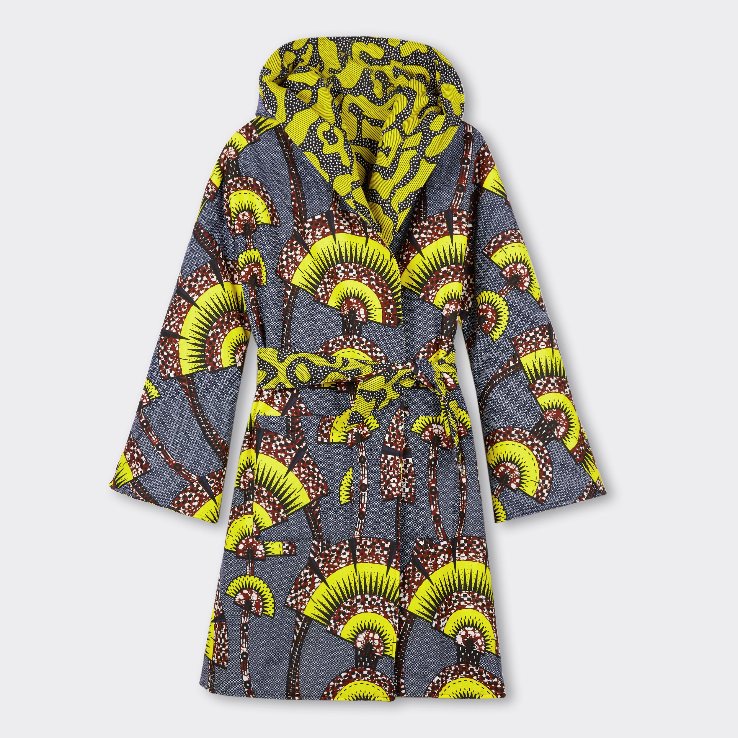 Reversible Padded Nightie Coat in Wax Winter Giraffe