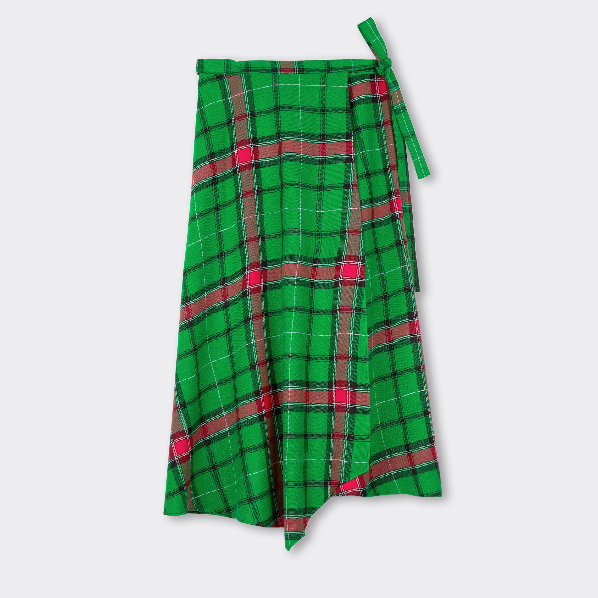 Wrap Skirt in Maasai Shuka Green Hope