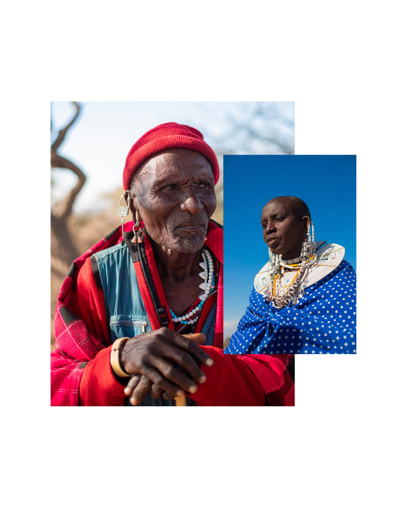 Maasai population Tanzania wearing maasai shuka