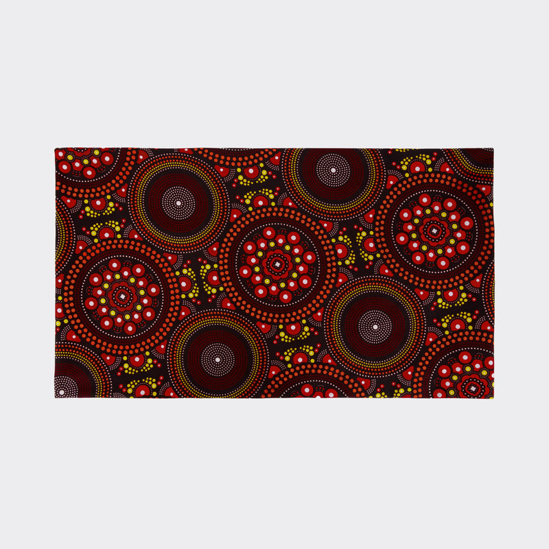 Round Bicolor Tablecloth in Wax Magical Mandala
