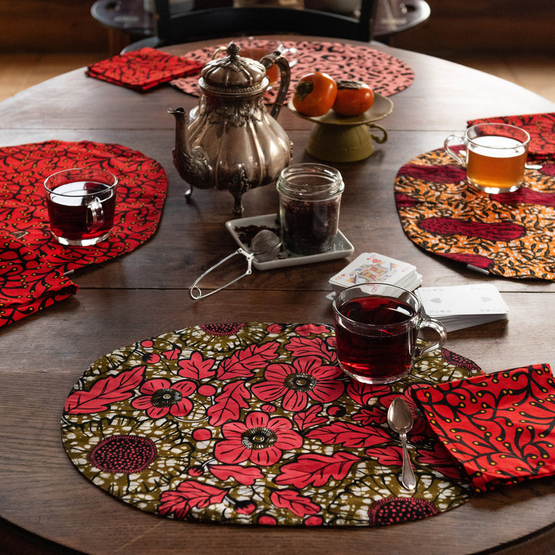 Double-sided Place Mat in Wax Coral Carpet