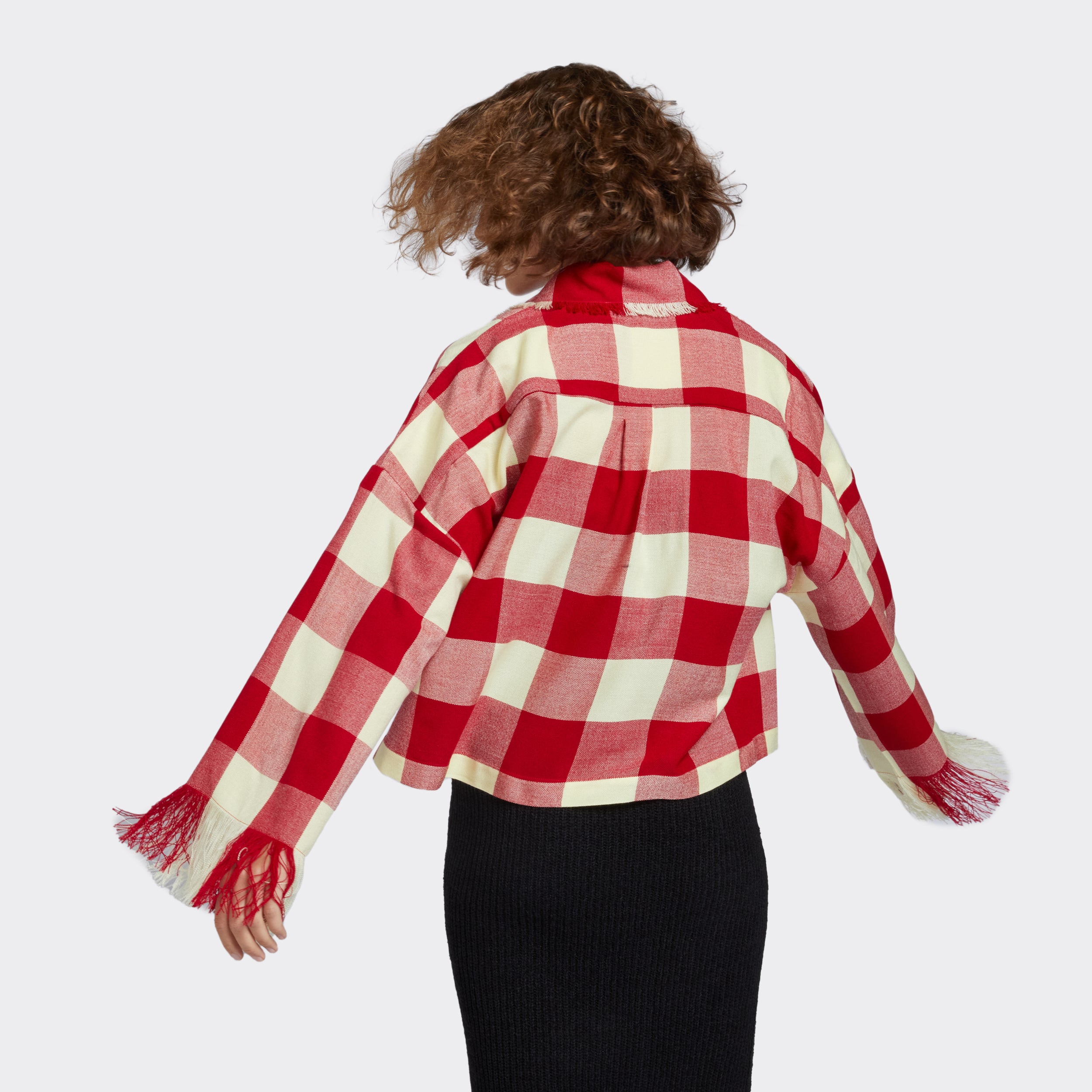 Blusa con frange Maasai Shuka Warm Autumn