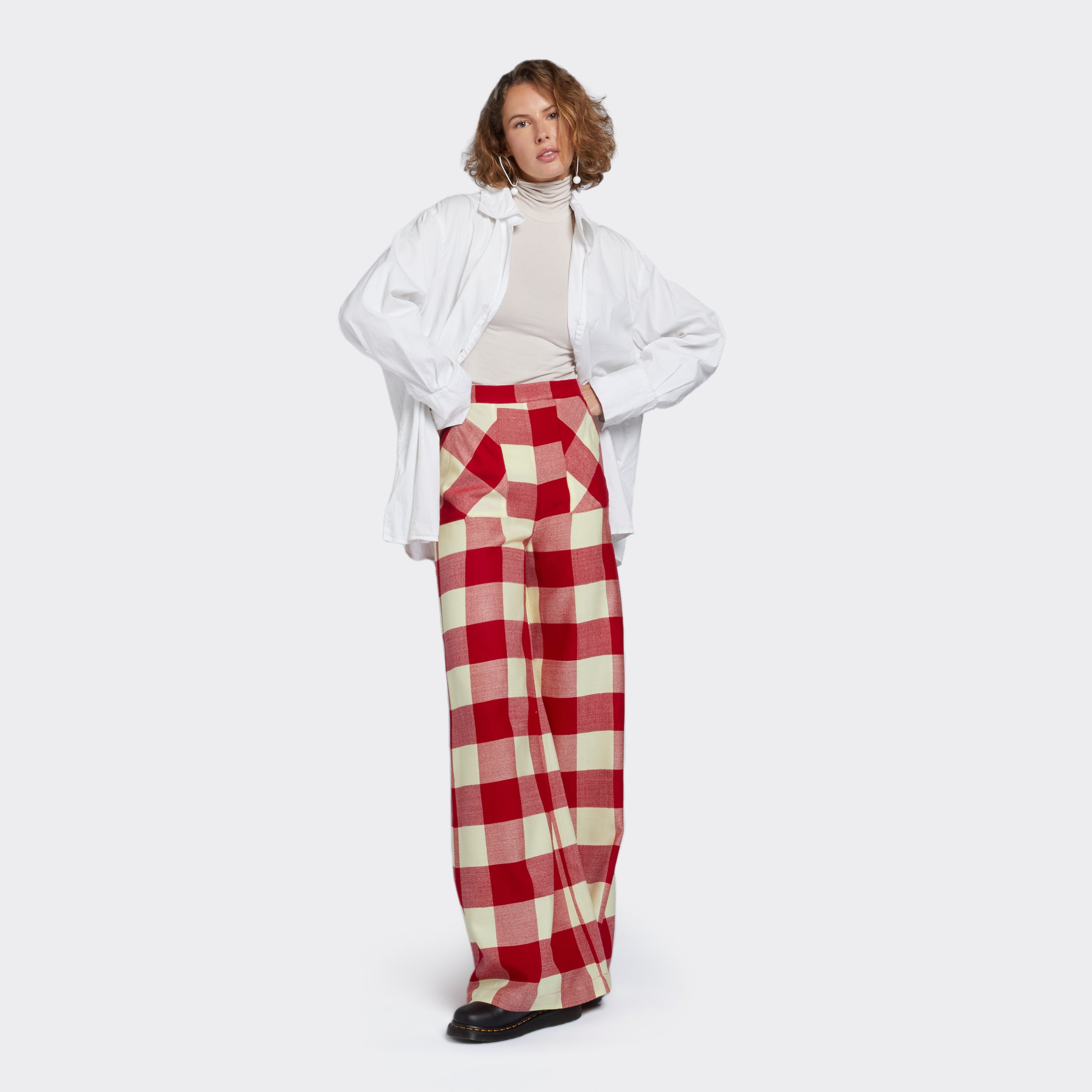 Palazzo Pants In Maasai Shuka Warm Autumn