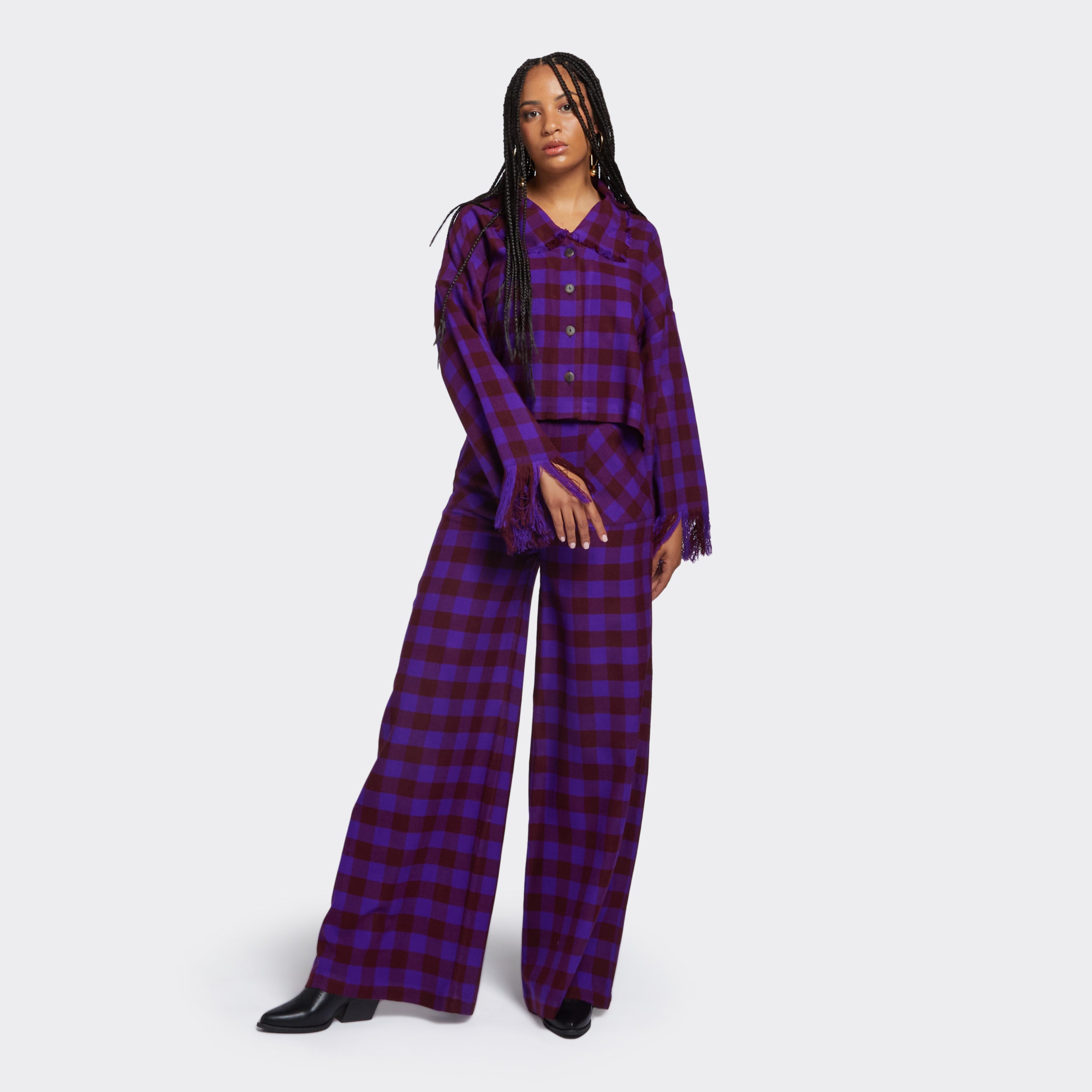 Total look Maasai Shuka Purple Beat