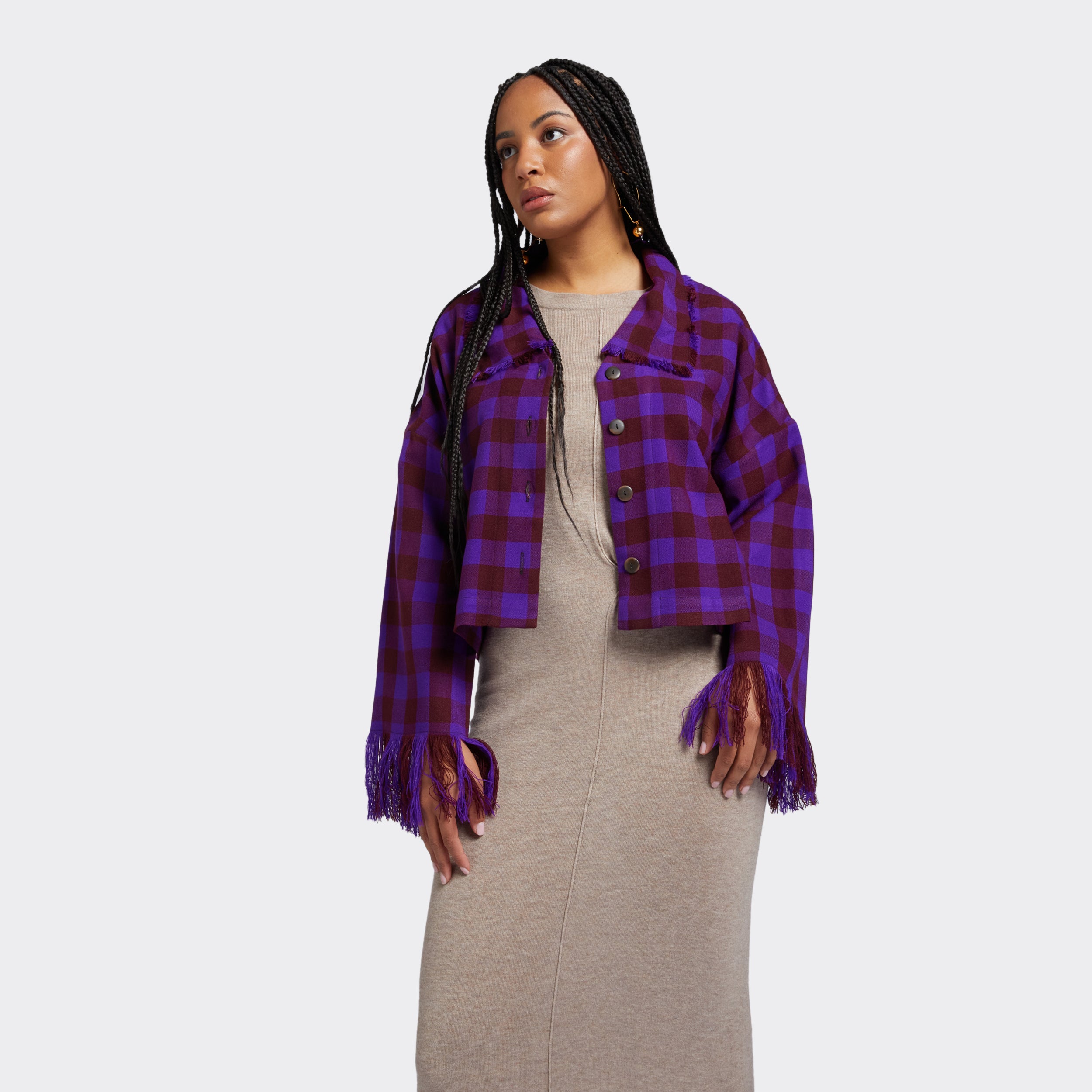 Total look Maasai Shuka Purple Beat