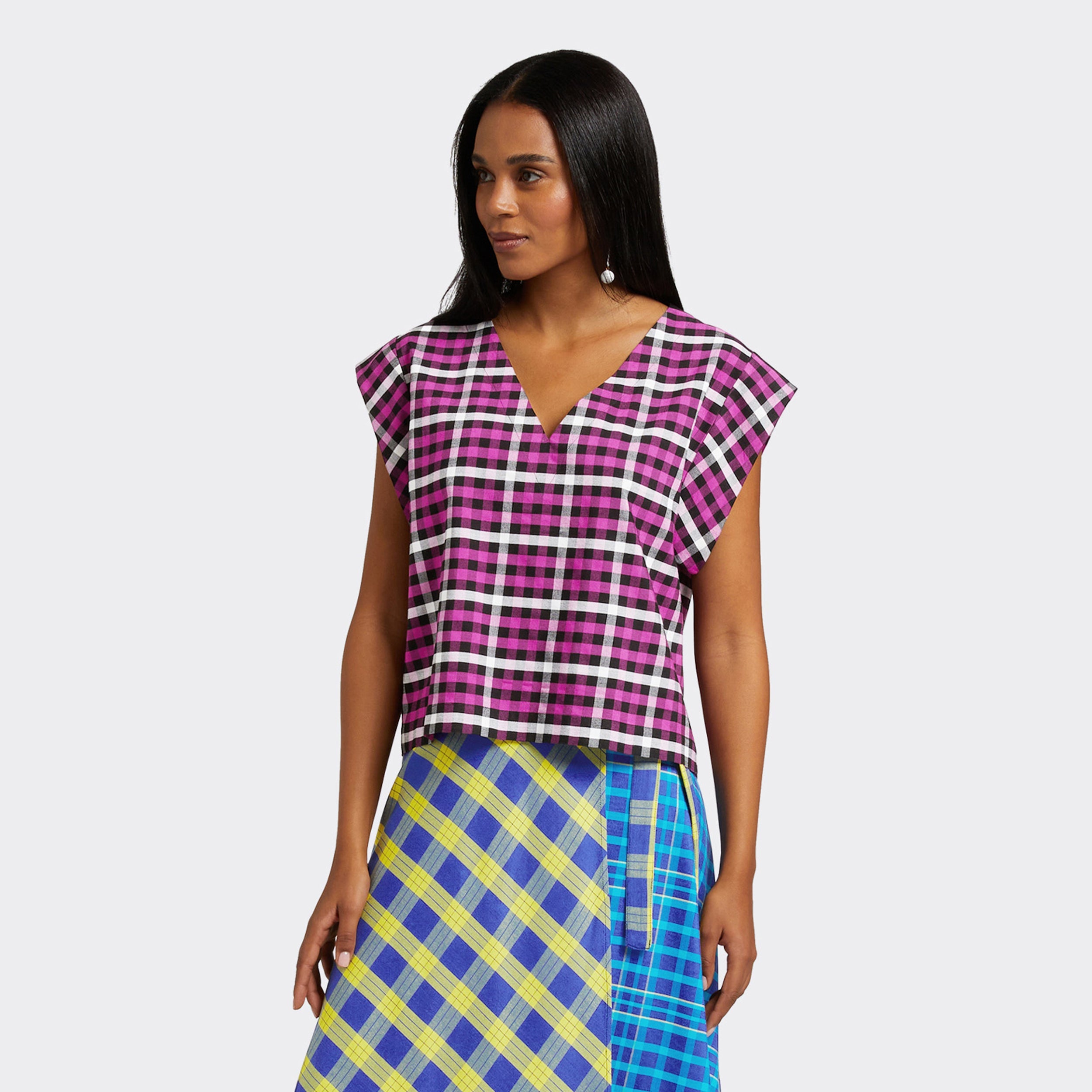 Total Look Maasai Check Blue & Yellow