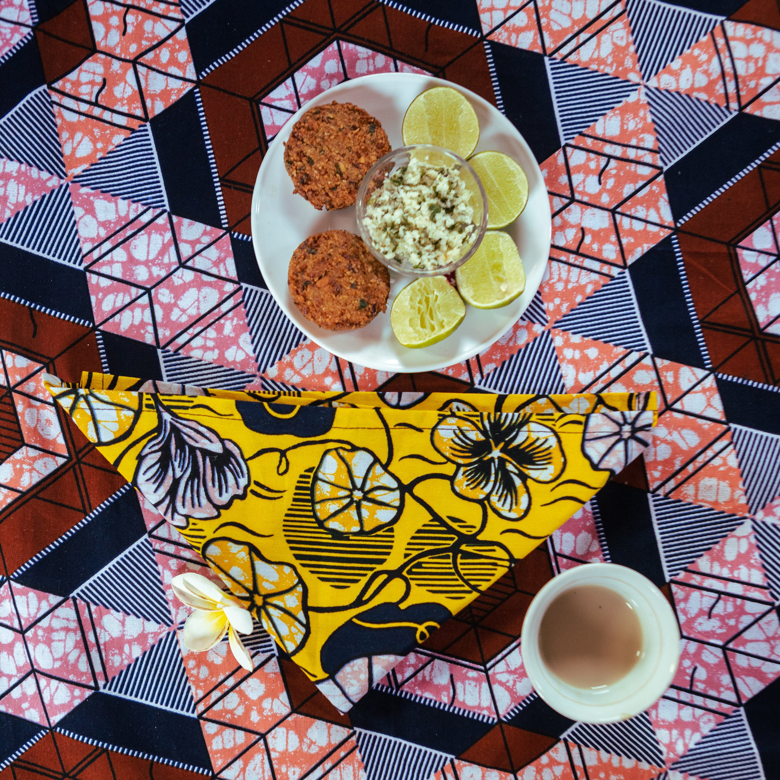 Double-sided Place Mat in Wax Pink Illusion