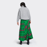 Wrap Skirt in Maasai Shuka Green Hope