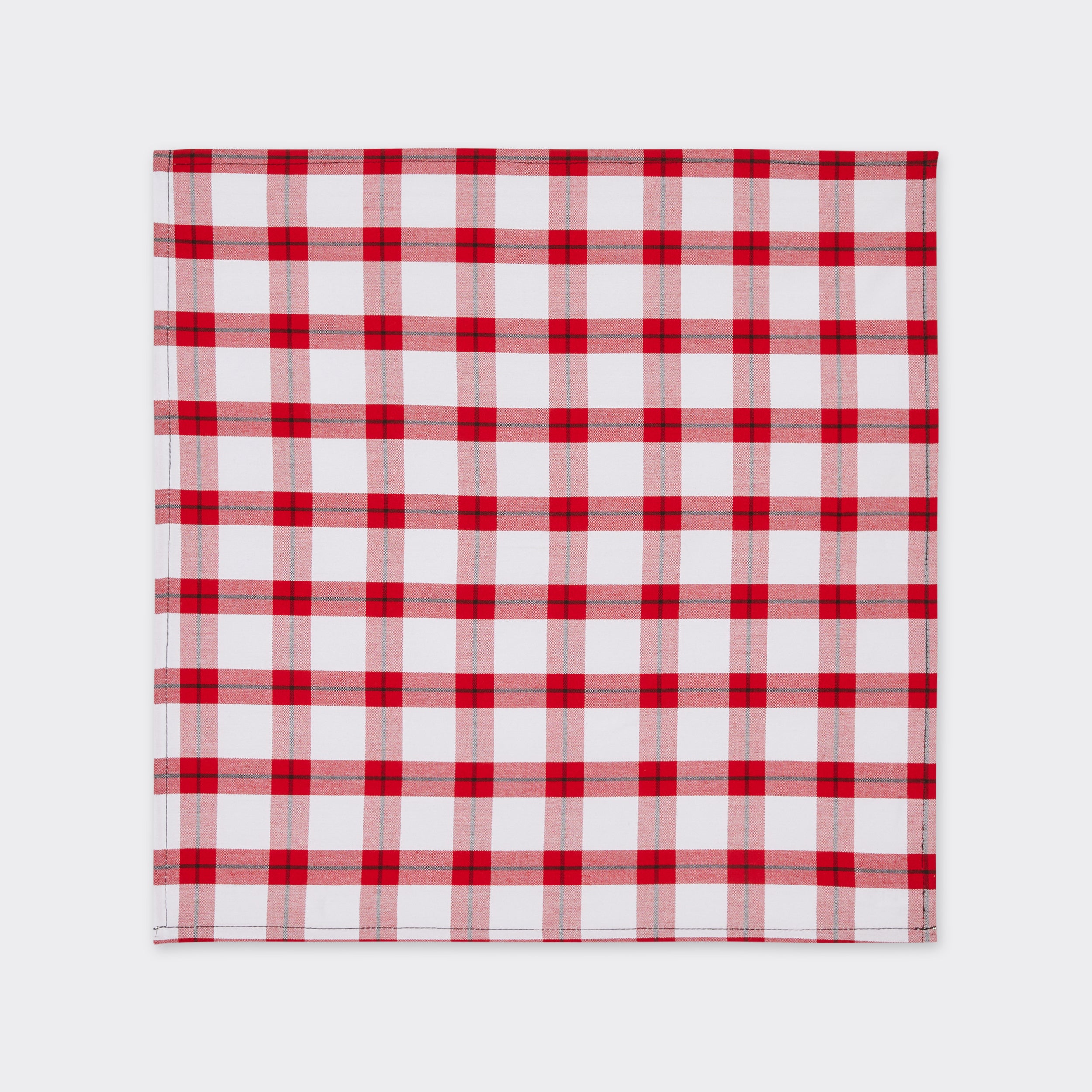 Maasai pair of napkins checks red&white