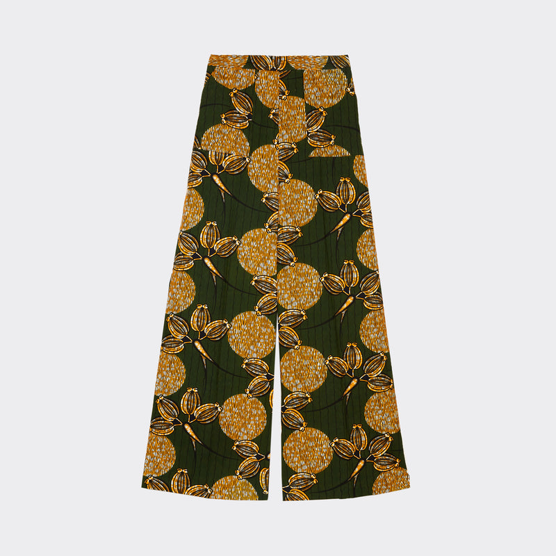 Palazzo Trousers Golden Blossoms